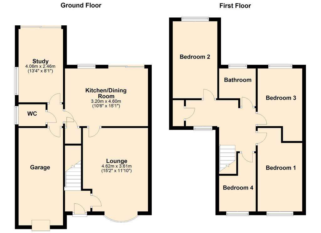 4 bedroom detached house for sale - floorplan