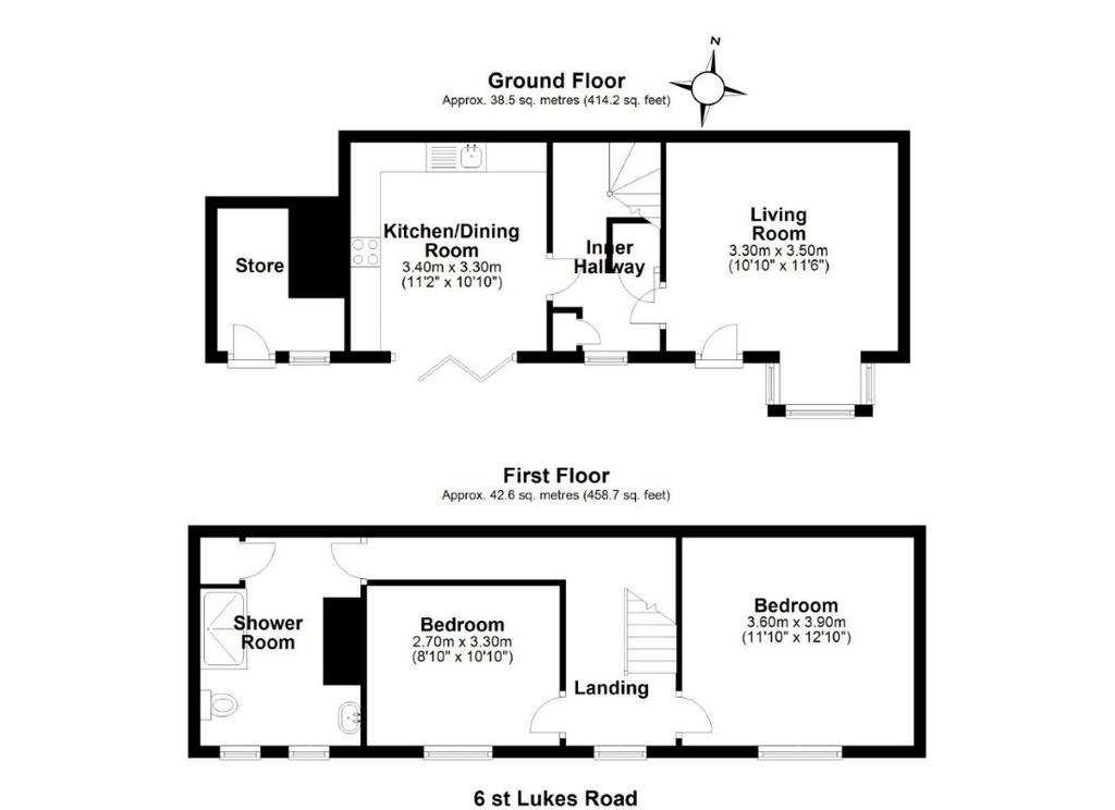 2 bedroom detached house for sale - floorplan