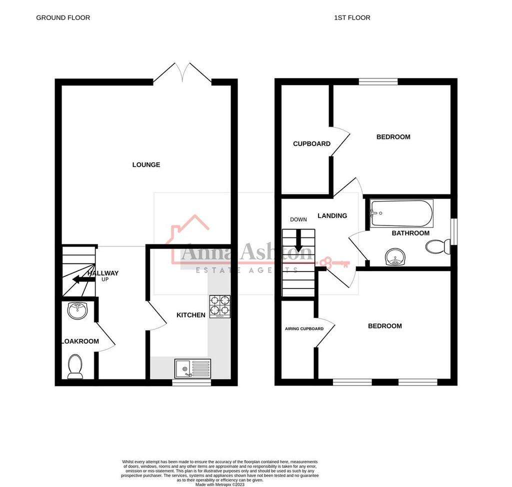 2 bedroom semi-detached house for sale - floorplan