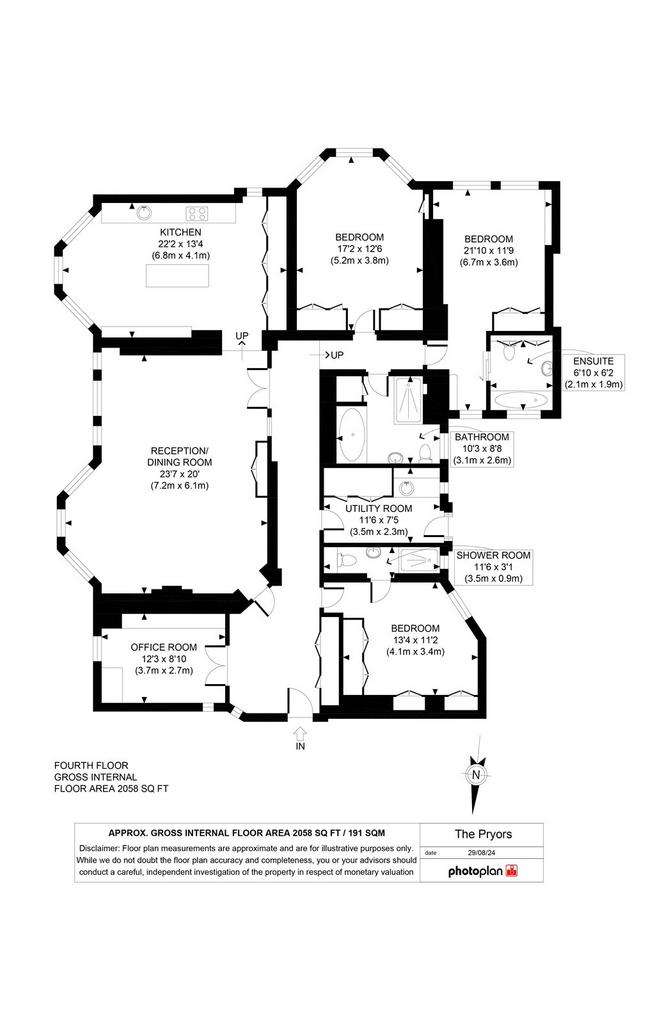 3 bedroom flat to rent - floorplan