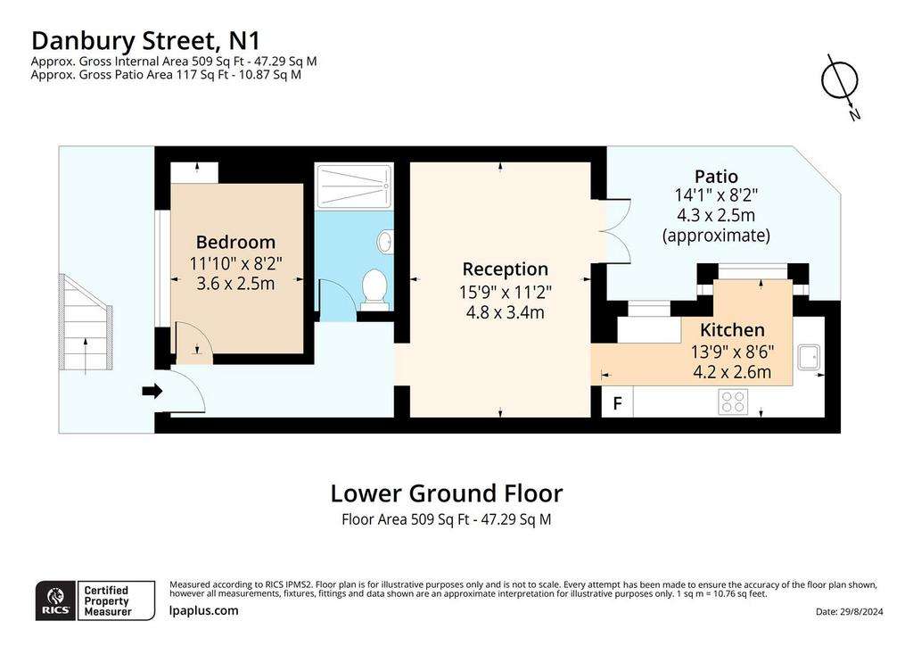 1 bedroom flat for sale - floorplan