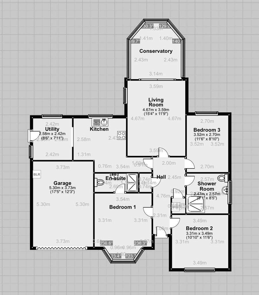 3 bedroom detached bungalow for sale - floorplan