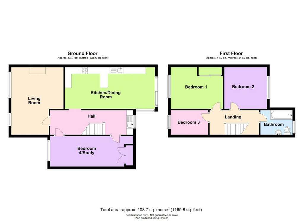 4 bedroom semi-detached house to rent - floorplan