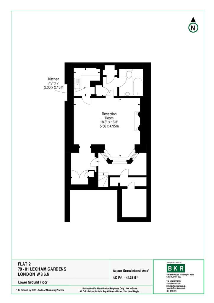 1 bedroom flat to rent - floorplan