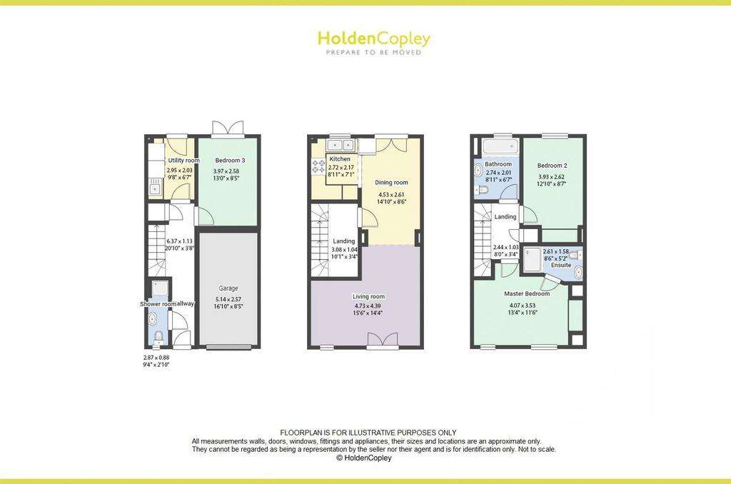 3 bedroom town house for sale - floorplan