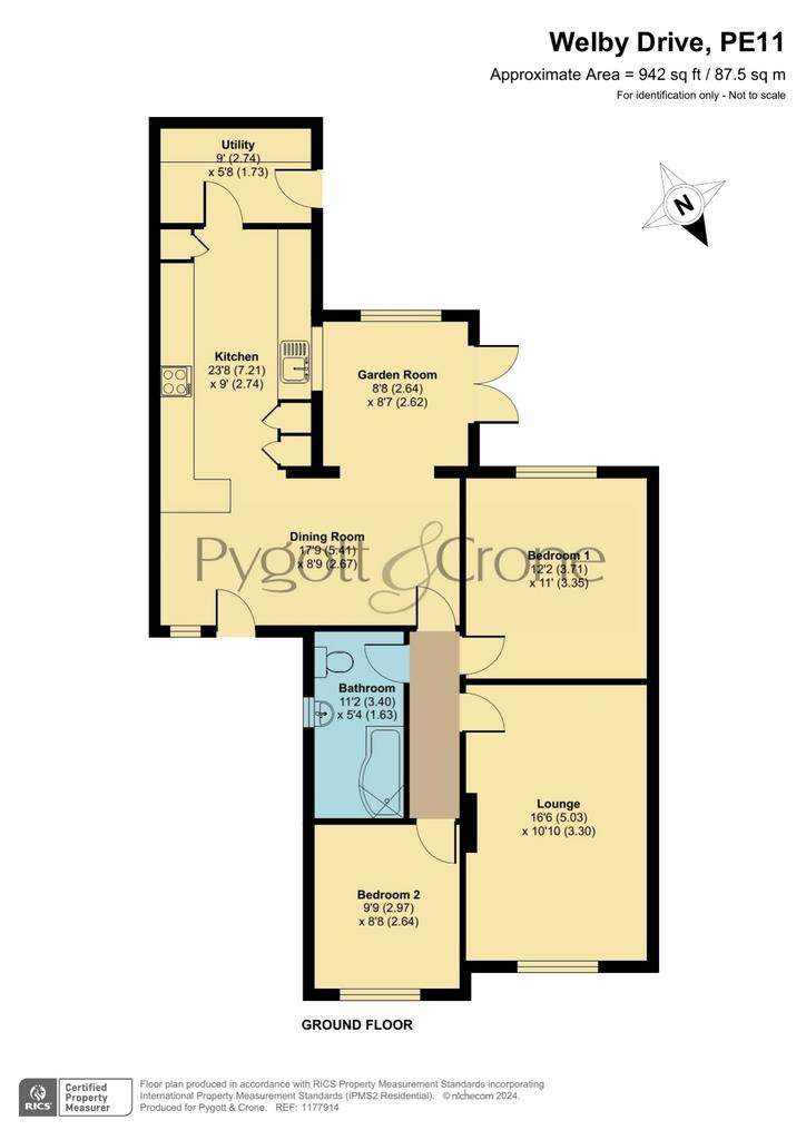 2 bedroom detached bungalow for sale - floorplan