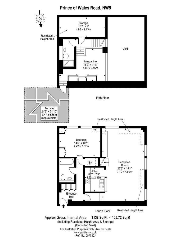 2 bedroom maisonette to rent - floorplan