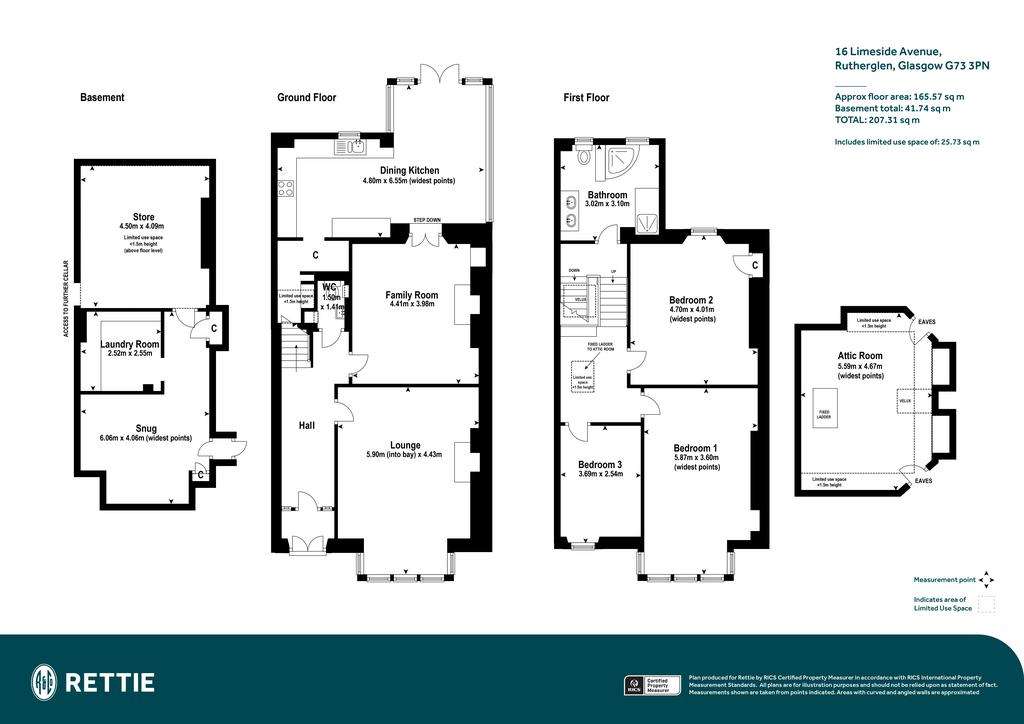 3 bedroom semi-detached house for sale - floorplan