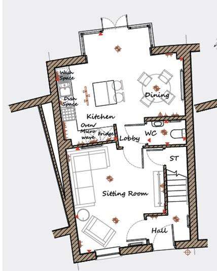 3 bedroom terraced house for sale - floorplan