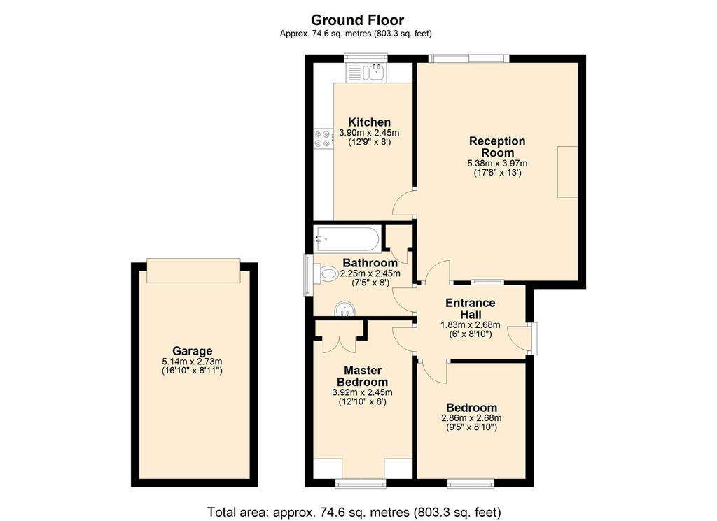 2 bedroom flat for sale - floorplan