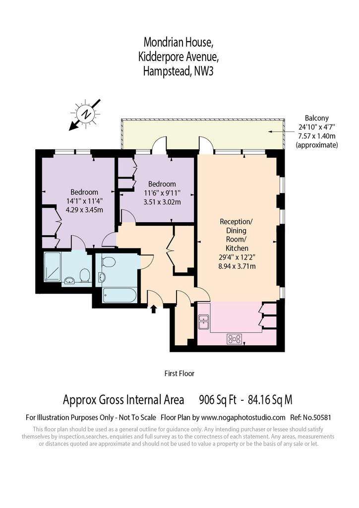 2 bedroom flat to rent - floorplan