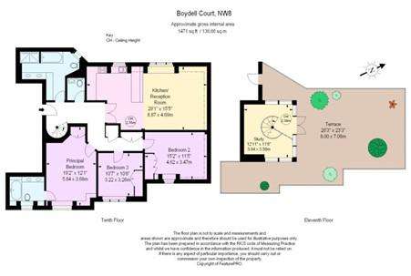 3 bedroom flat to rent - floorplan