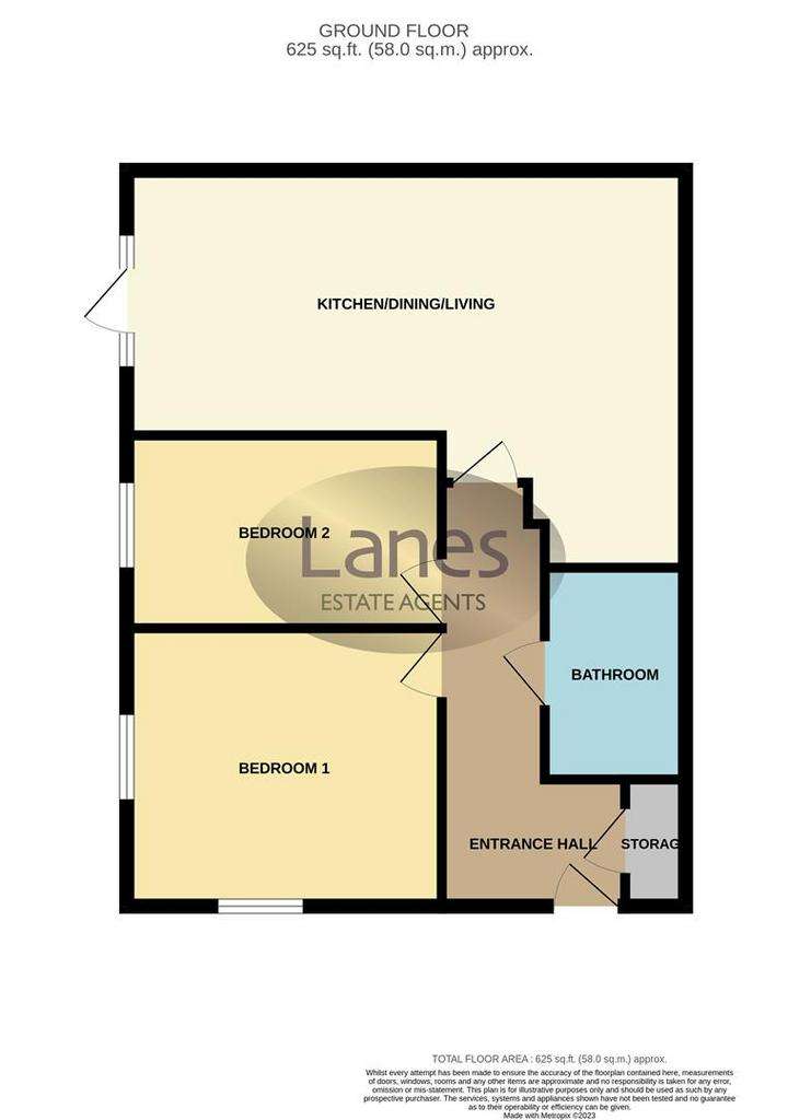 2 bedroom flat for sale - floorplan