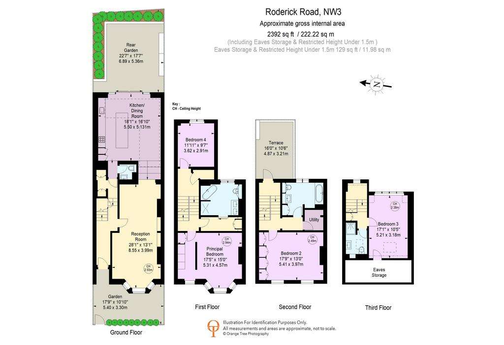 4 bedroom terraced house to rent - floorplan