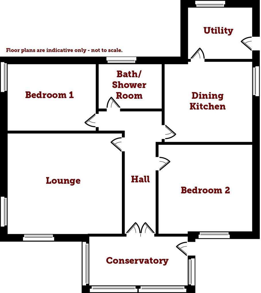 2 bedroom detached bungalow for sale - floorplan