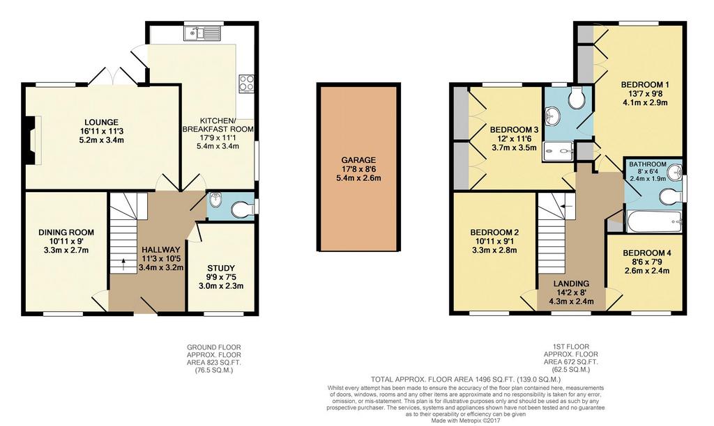 4 bedroom detached house to rent - floorplan