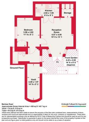 1 bedroom flat to rent - floorplan