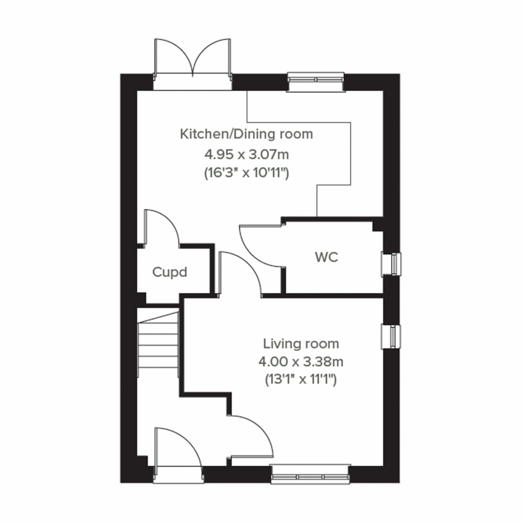 3 bedroom semi-detached house for sale - floorplan