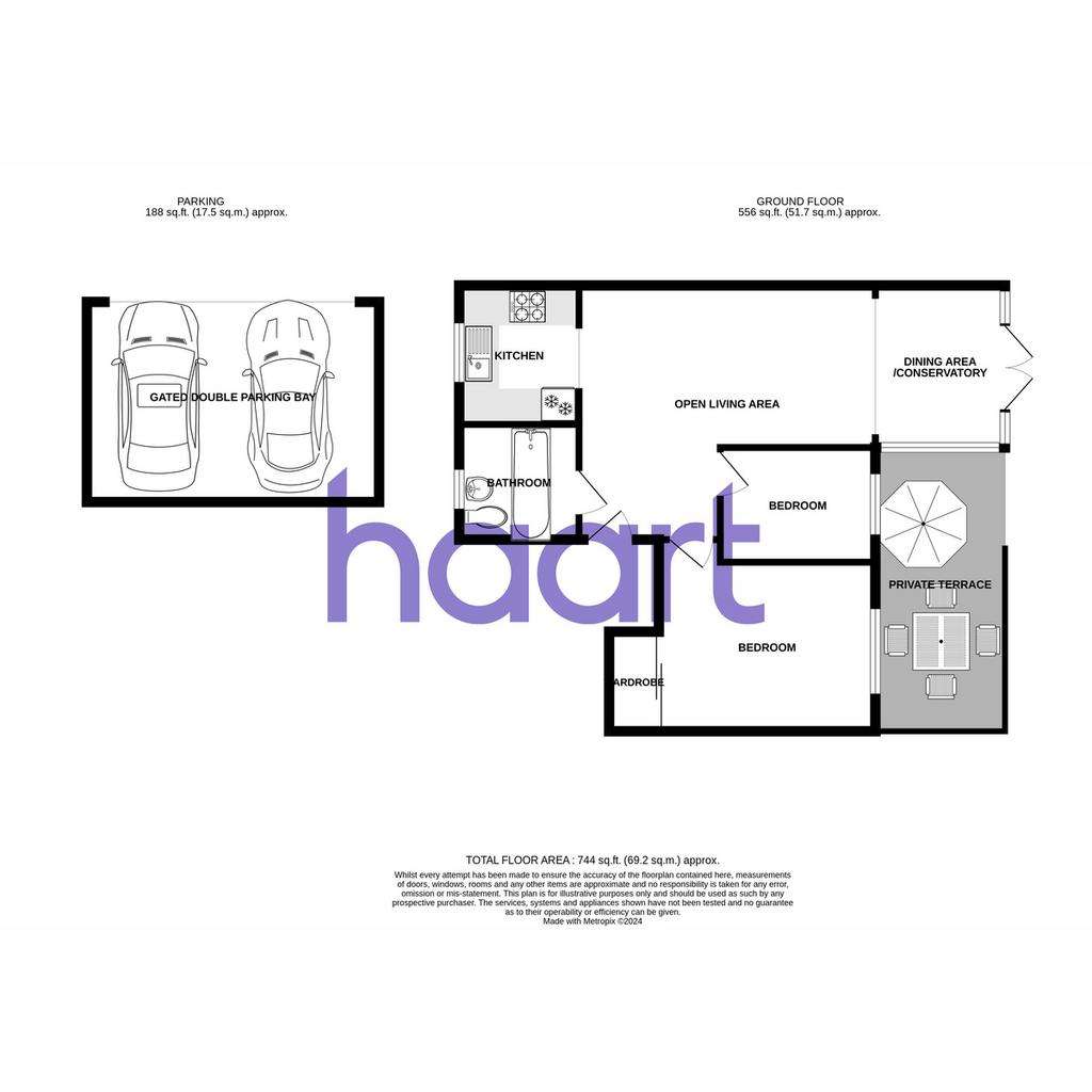 2 bedroom flat for sale - floorplan