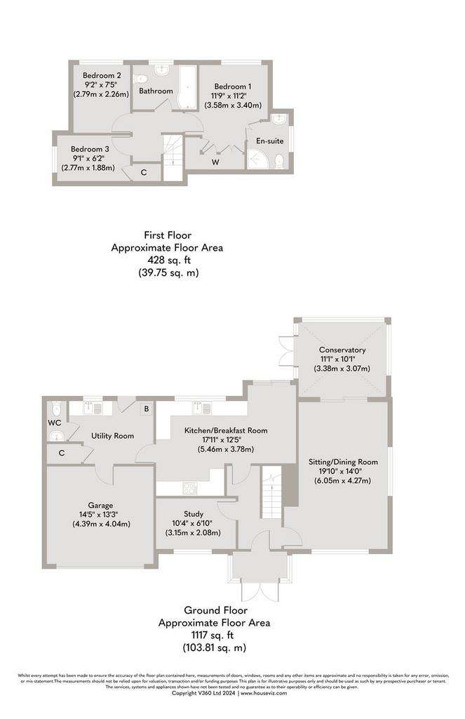 3 bedroom chalet for sale - floorplan