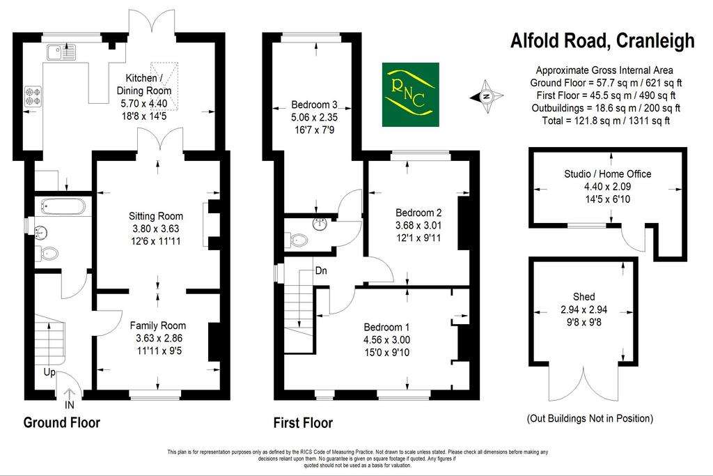 3 bedroom semi-detached house for sale - floorplan