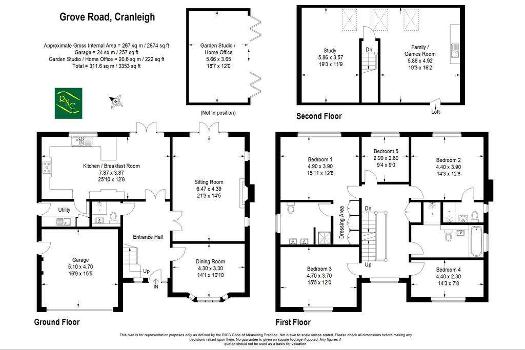 5 bedroom detached house for sale - floorplan