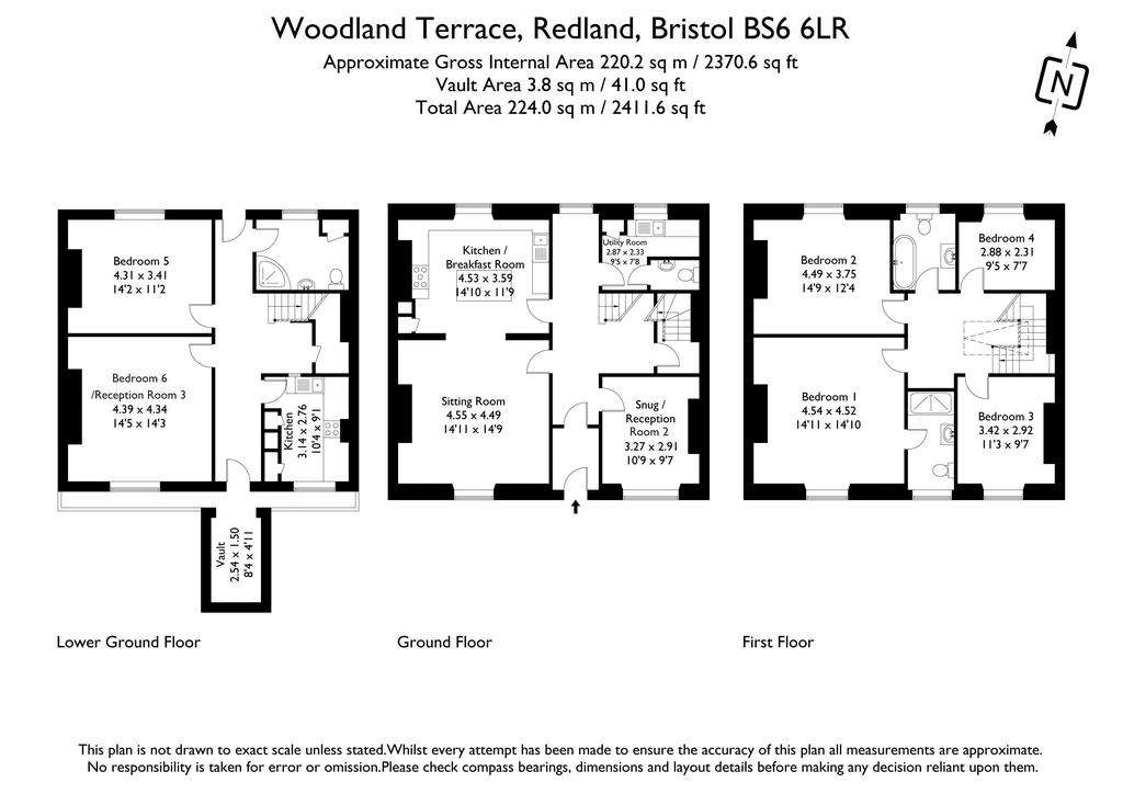 6 bedroom terraced house for sale - floorplan