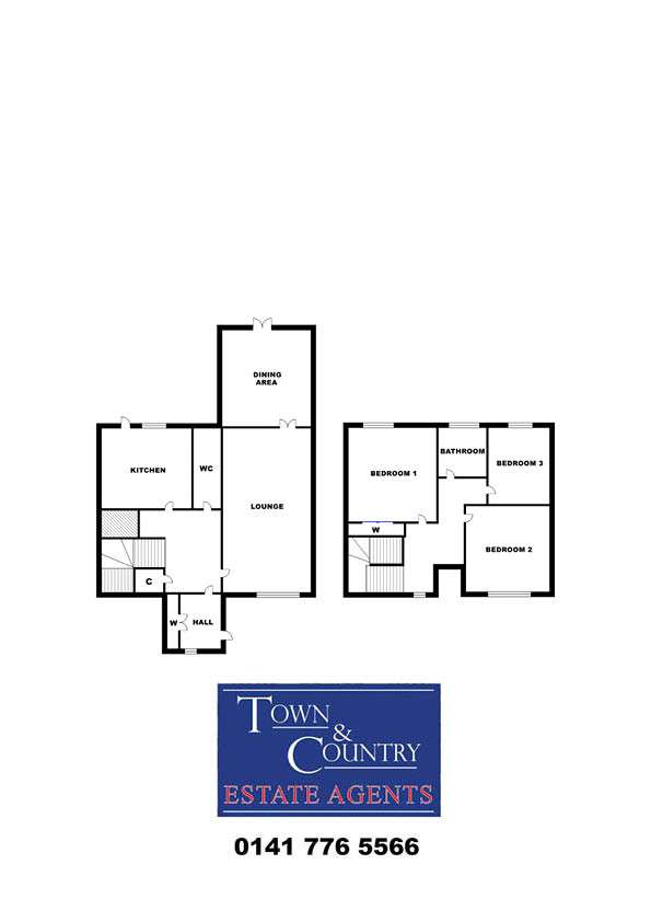 3 bedroom terraced house for sale - floorplan