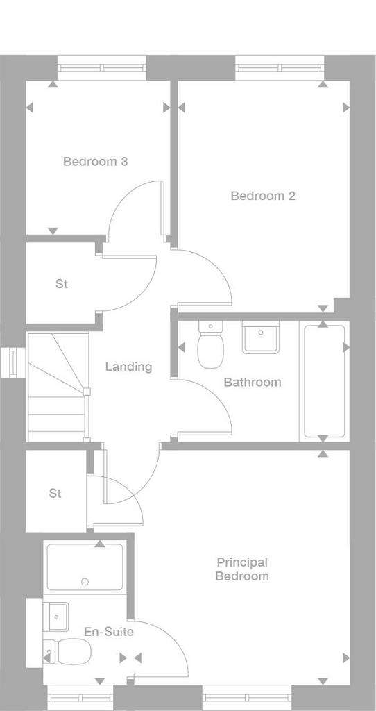 3 bedroom semi-detached house for sale - floorplan