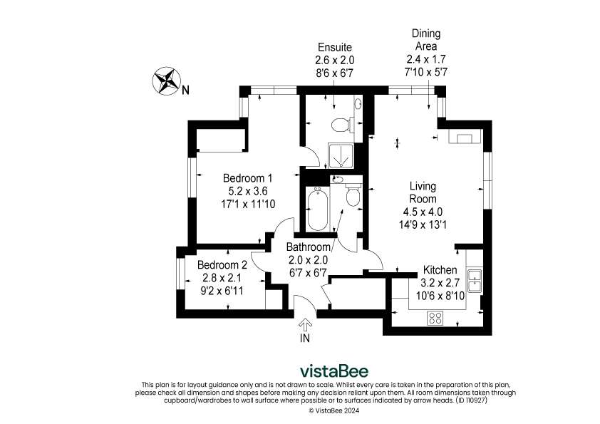 2 bedroom flat for sale - floorplan