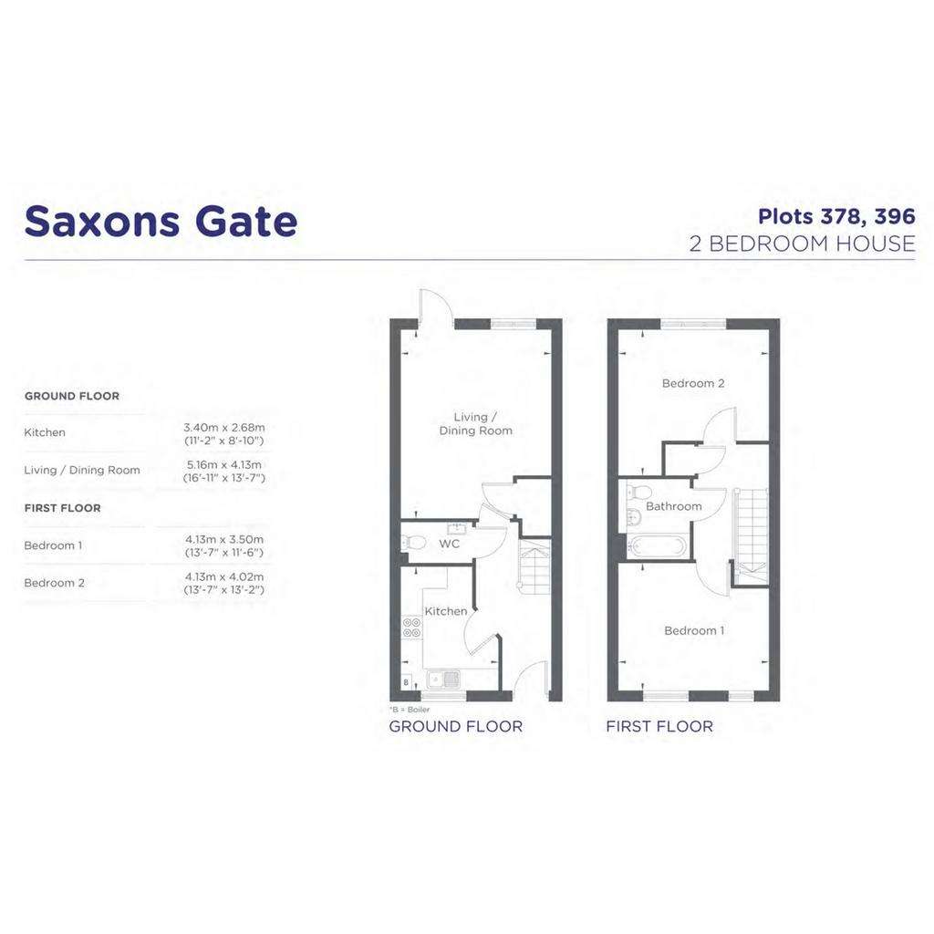 2 bedroom terraced house for sale - floorplan