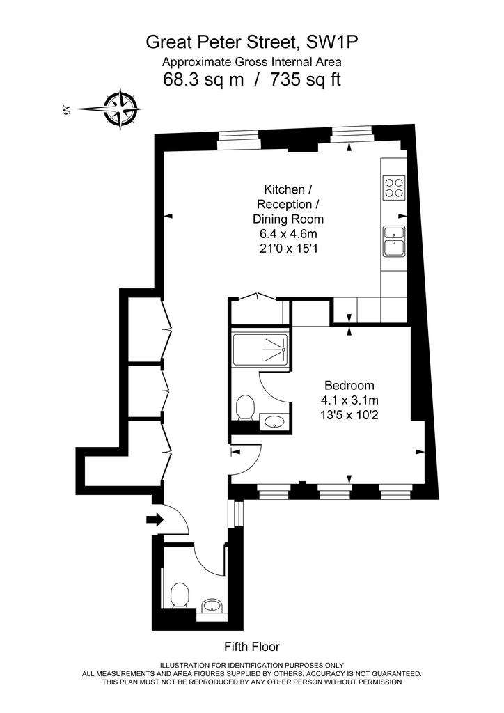 1 bedroom flat to rent - floorplan