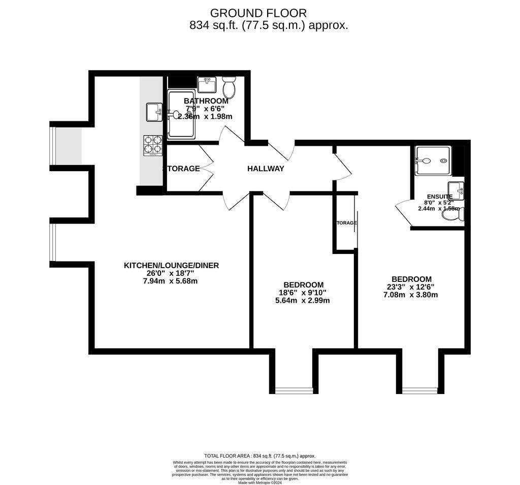 2 bedroom flat for sale - floorplan