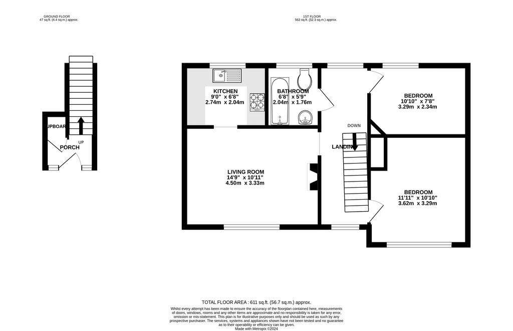 2 bedroom flat for sale - floorplan