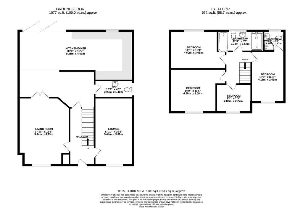 4 bedroom semi-detached house for sale - floorplan