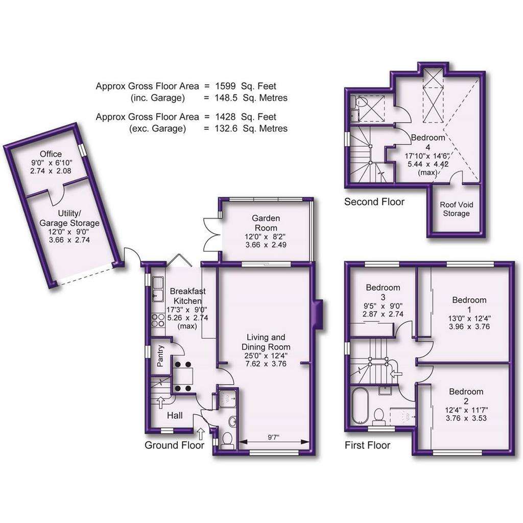 4 bedroom detached house for sale - floorplan