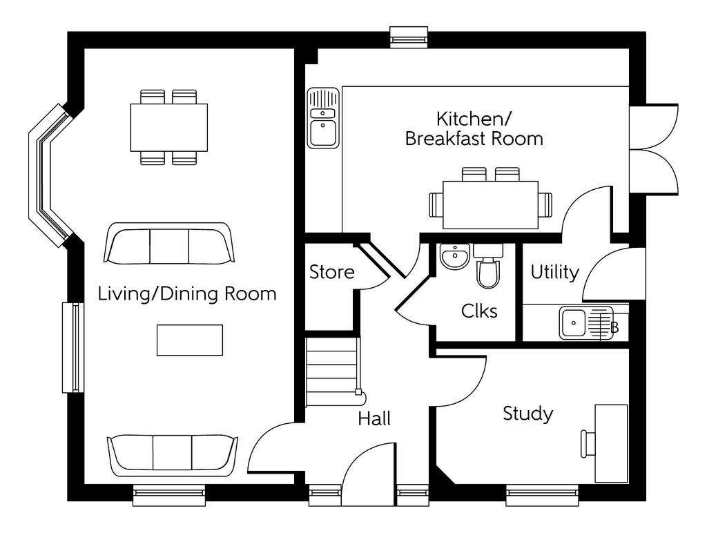 4 bedroom detached house for sale - floorplan