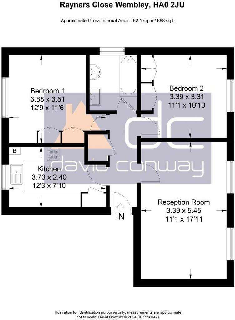 2 bedroom flat for sale - floorplan