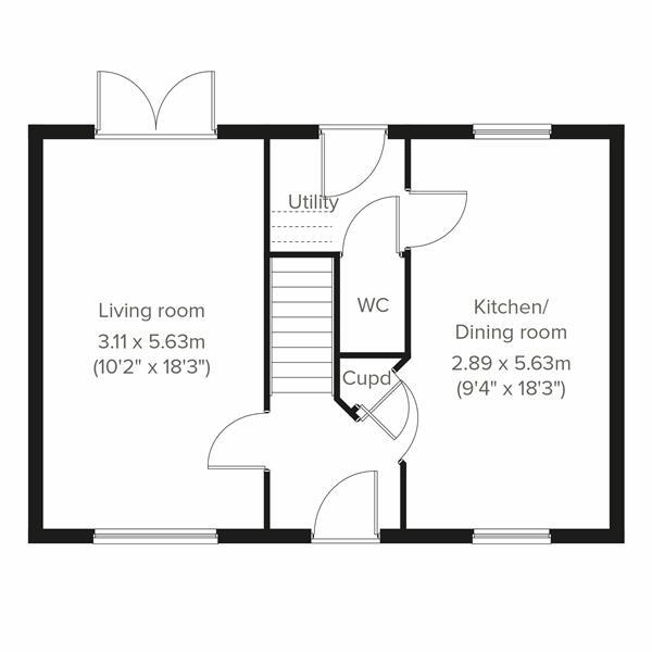 3 bedroom detached house to rent - floorplan