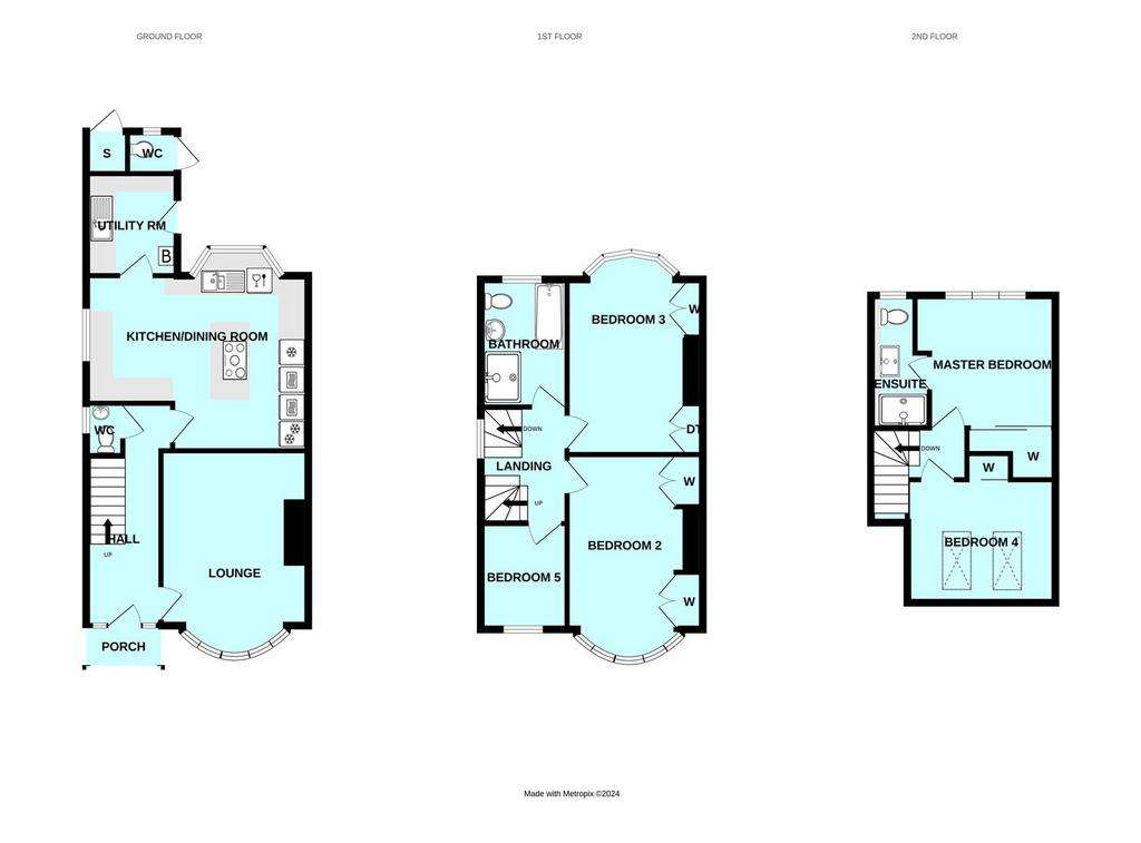 5 bedroom semi-detached house for sale - floorplan