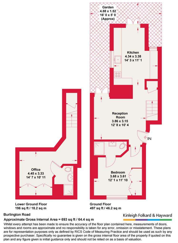 1 bedroom flat to rent - floorplan