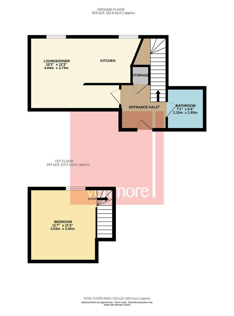 1 bedroom flat for sale - floorplan