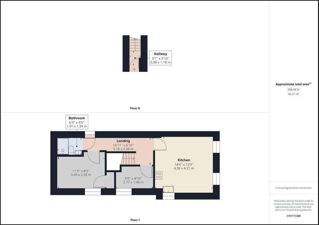 2 bedroom flat to rent - floorplan