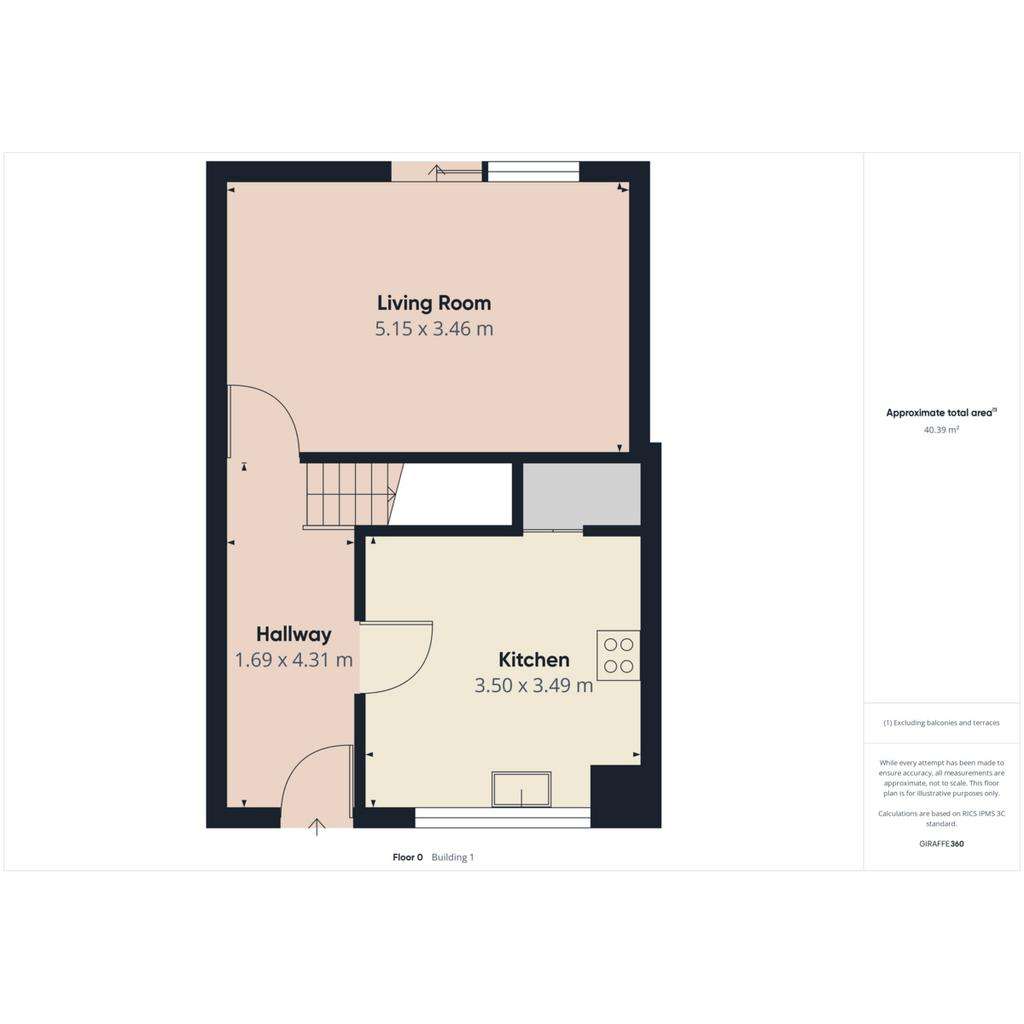 3 bedroom terraced house for sale - floorplan