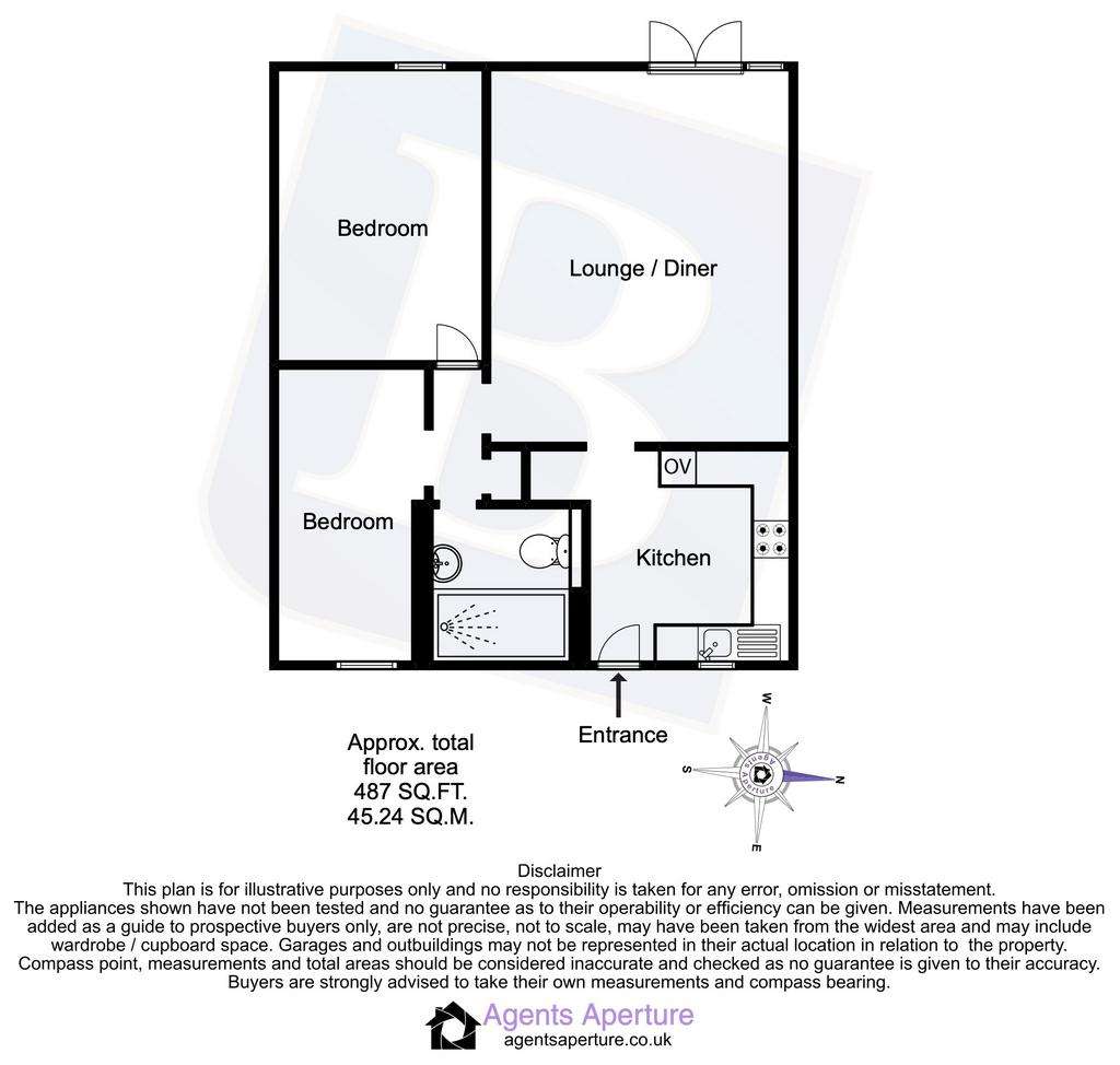 2 bedroom bungalow for sale - floorplan