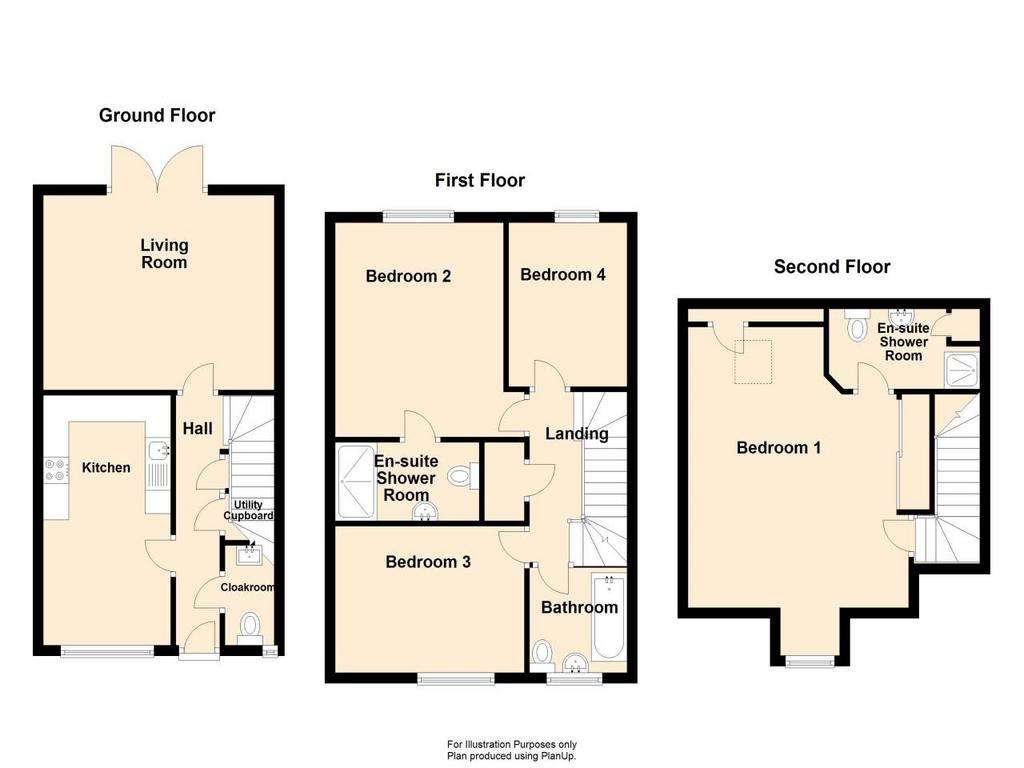 4 bedroom terraced house to rent - floorplan