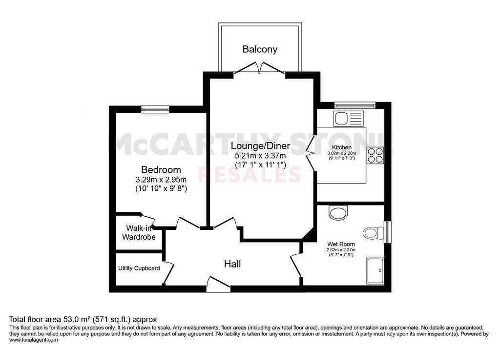 1 bedroom flat for sale - floorplan