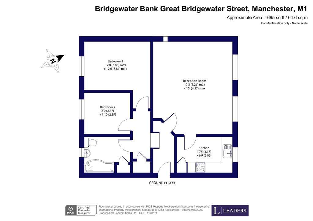 2 bedroom flat for sale - floorplan