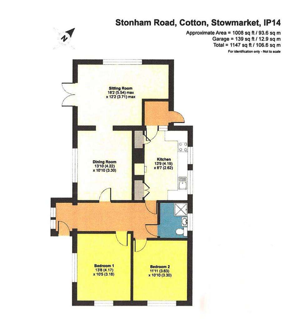 2 bedroom detached bungalow for sale - floorplan