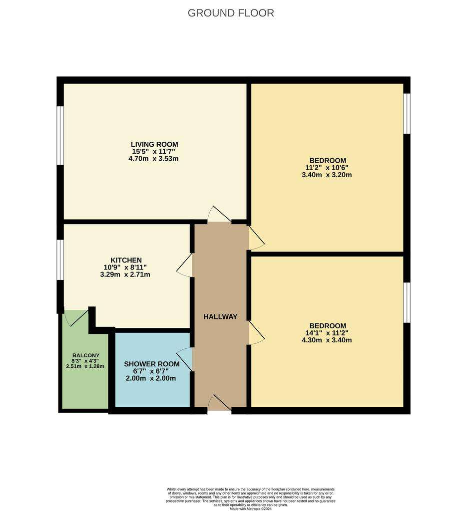 2 bedroom flat for sale - floorplan